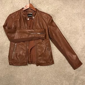 Express Imitation Leather Jacket